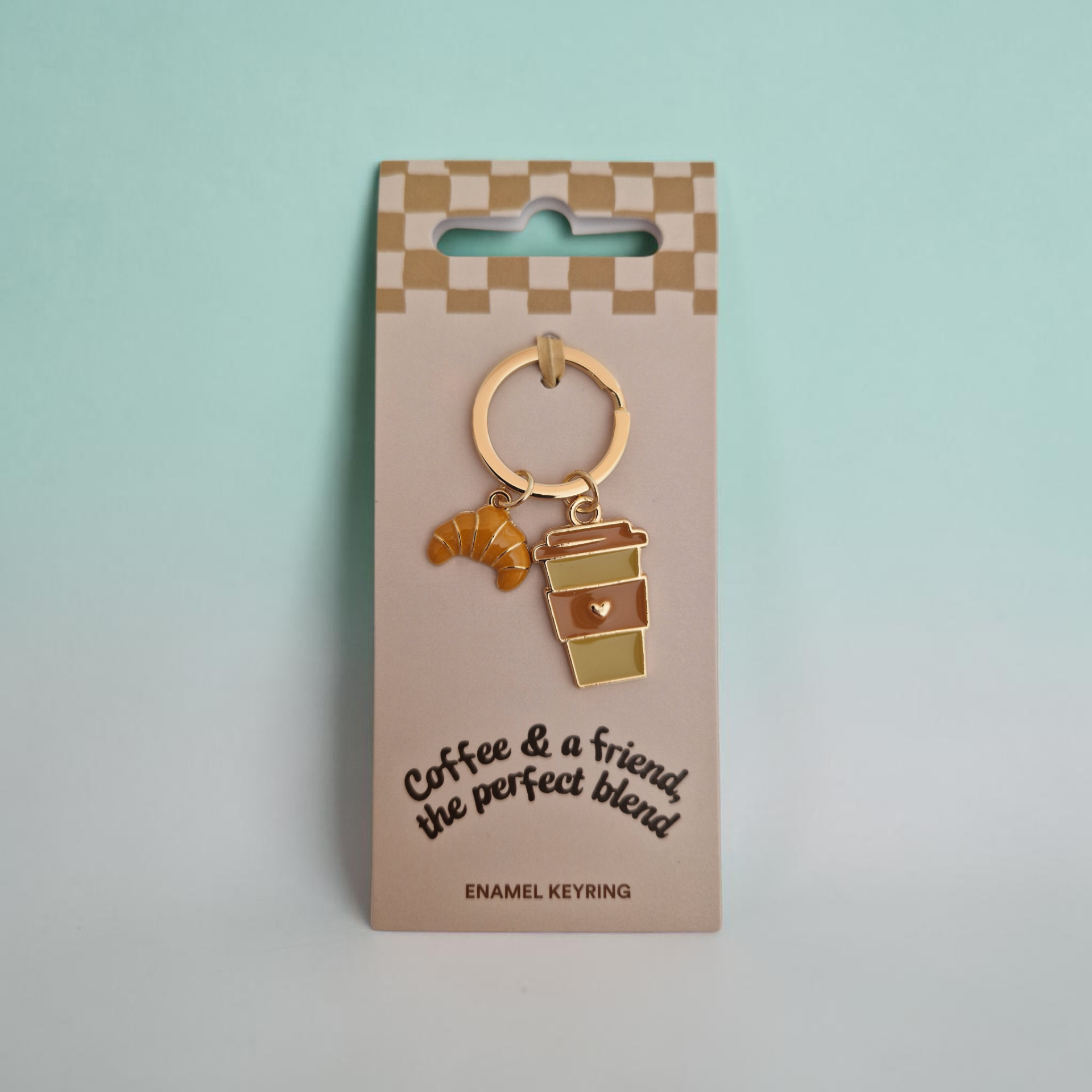Coffee & a Friend Keyring