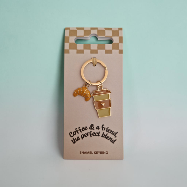 Coffee & a Friend Keyring