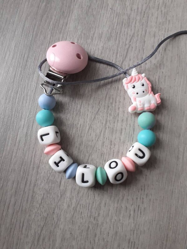 Attache-tétine licorne
