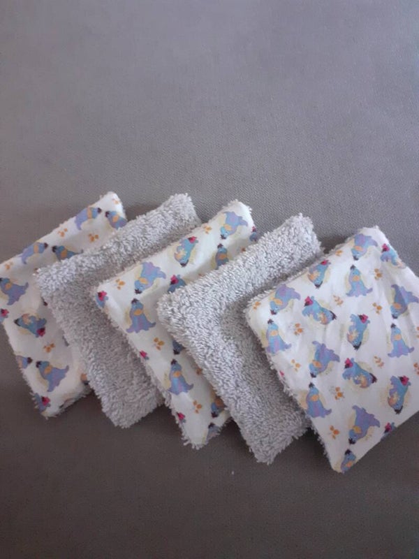 Lingettes lavables bourriquet