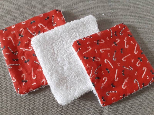 Lingettes lavables sucre d'orge
