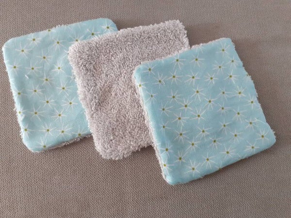Lingettes lavables pâquerettes