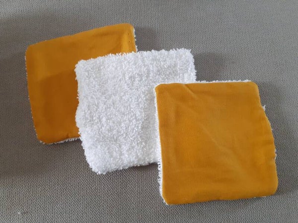 Lingettes lavables moutarde