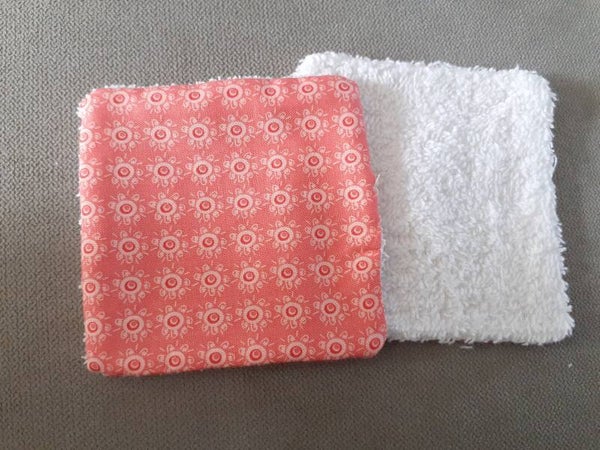 Lingettes lavables rose