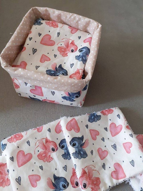 Lingettes lavables stitch