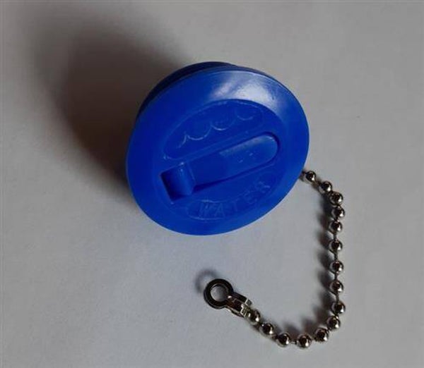 Reservedop polyamide voor dekdop water blauw/ rood brandstof