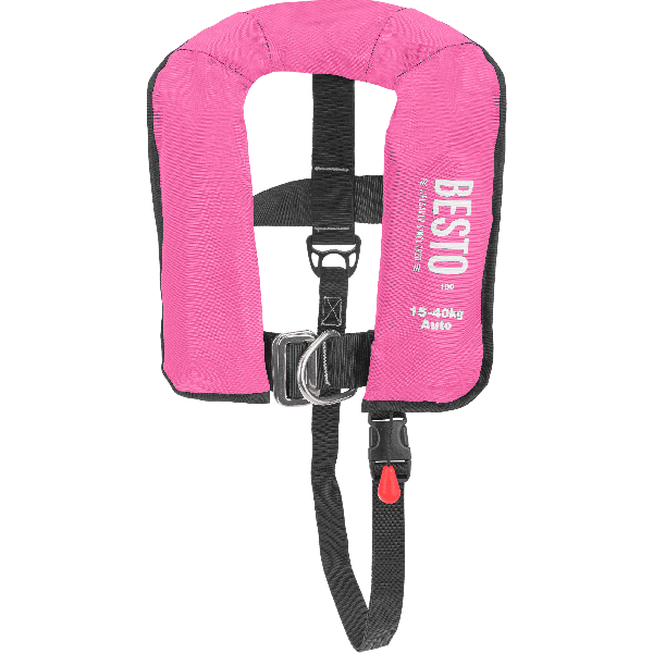 Besto junior automatisch reddingsvest 15-40 kg roze