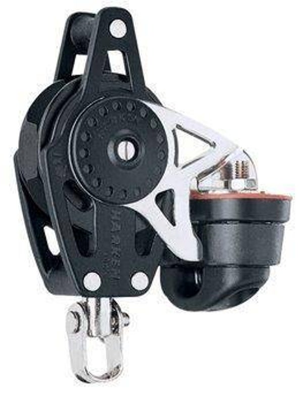 Harken Carbo 40mm ratelblok met hondsvot en klem