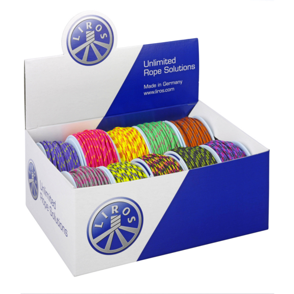 Liros mini spoel 3mm 20m neon kleuren