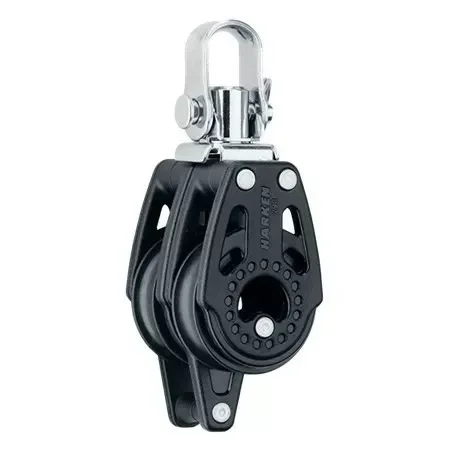 Harken Carbo 29mm dubbel blok met swiffel en hondsvot