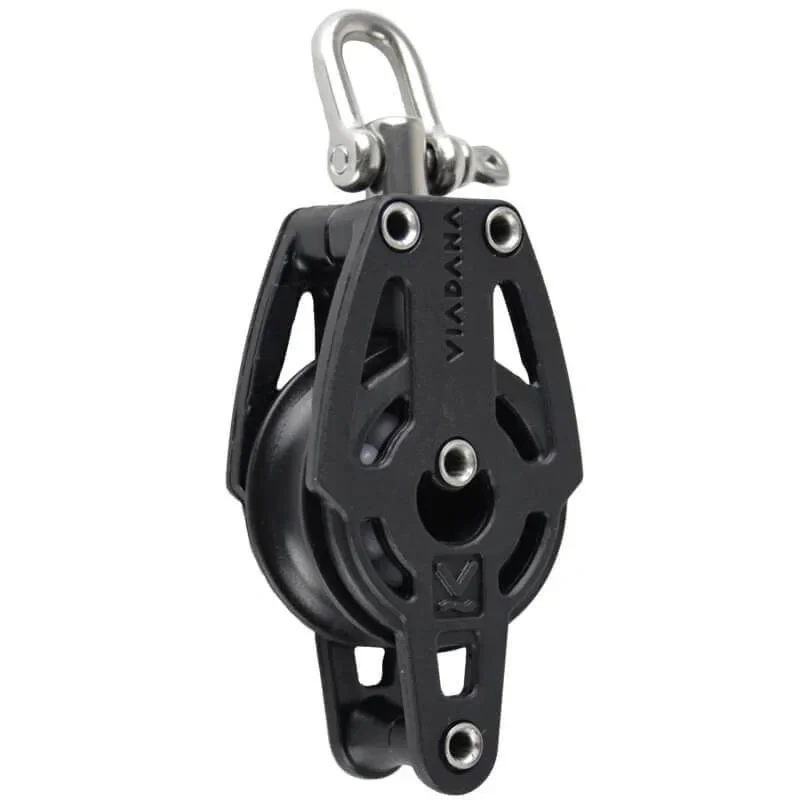 Viadana Carbo 38mm enkel blok met Hondsvot en Wartel