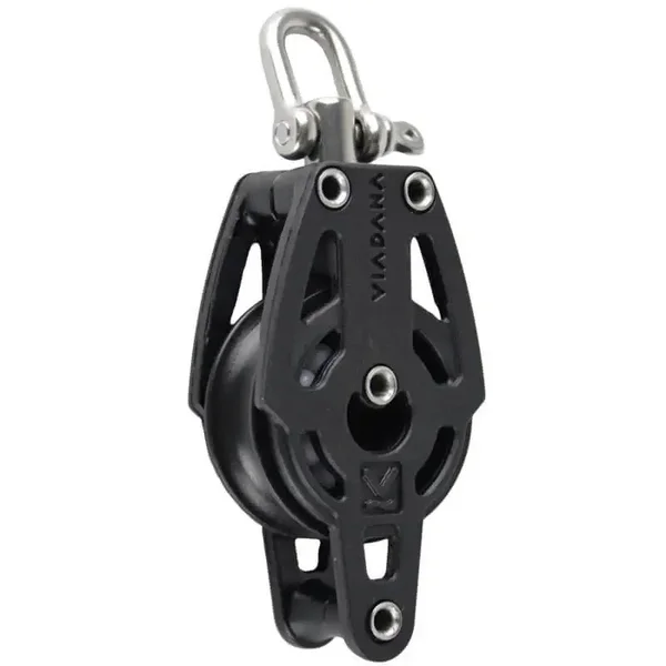 Viadana Carbo 38mm enkel blok met Hondsvot en Wartel