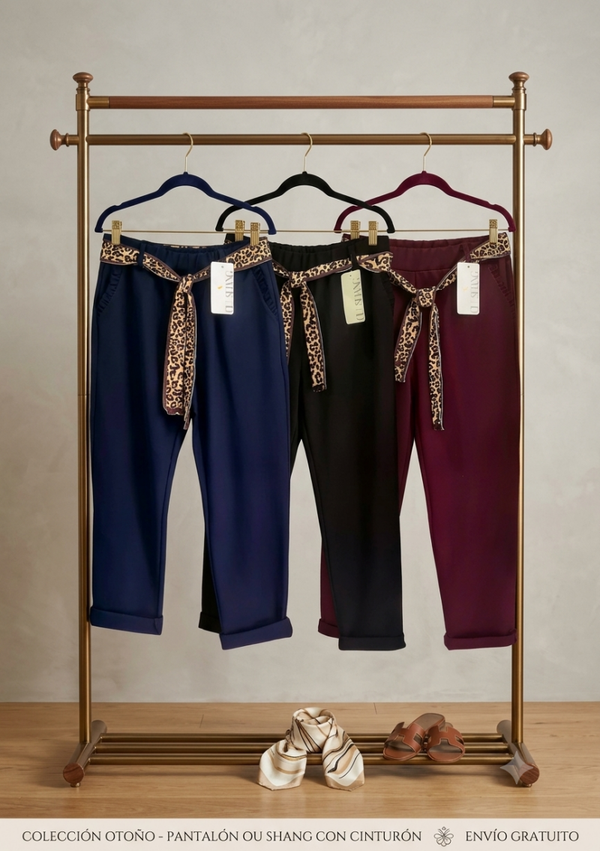 Pantalon vestir con elástico modelo máximo dutti talla única desde la 42 a la 48