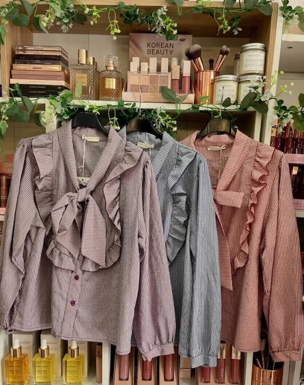 Camisa rayas volante