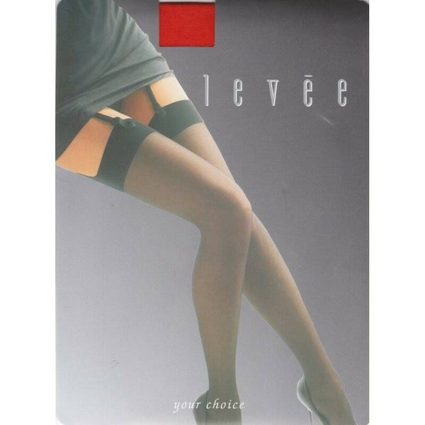 Bas jarretelles rouge 20 DEN double revers