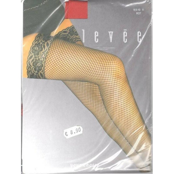 Bas résille autofixant rouge LEVEE