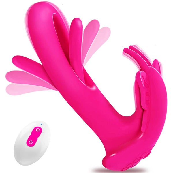 Vibromasseur magenta rechargeable à télécommande CR011