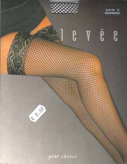 Bas résille autofixant noir LEVEE