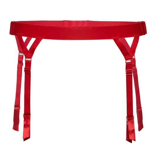 Porte-jarretelles Cyria rouge