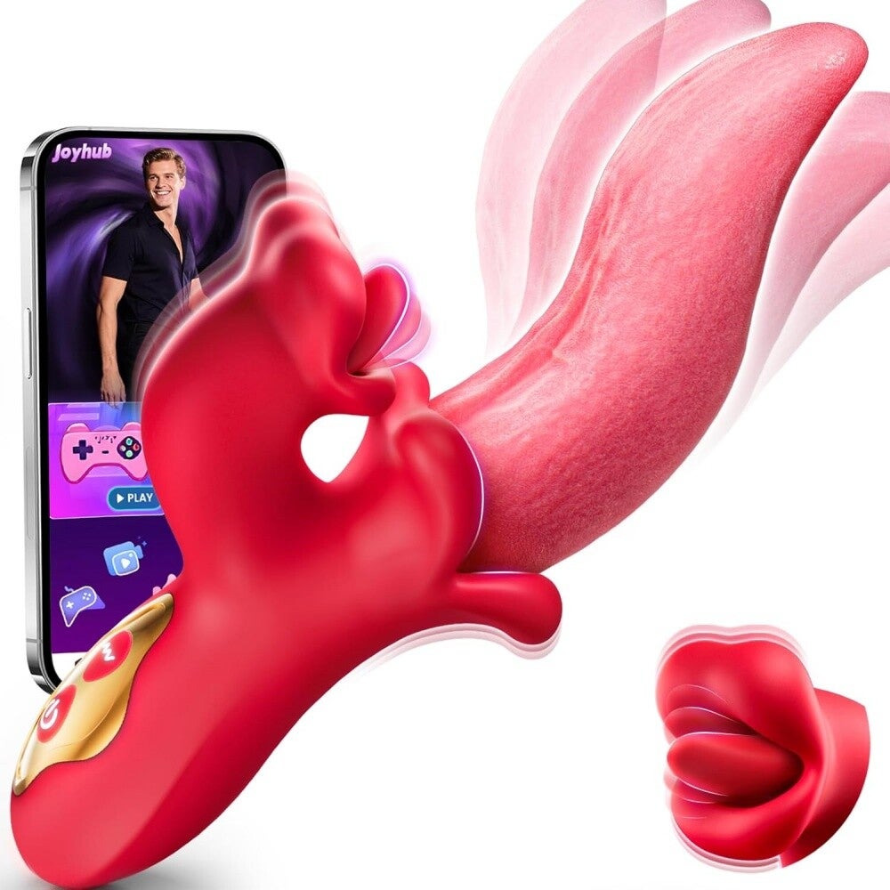 Sextoy vibromasseur à double langue contrôlé par application MMA-100