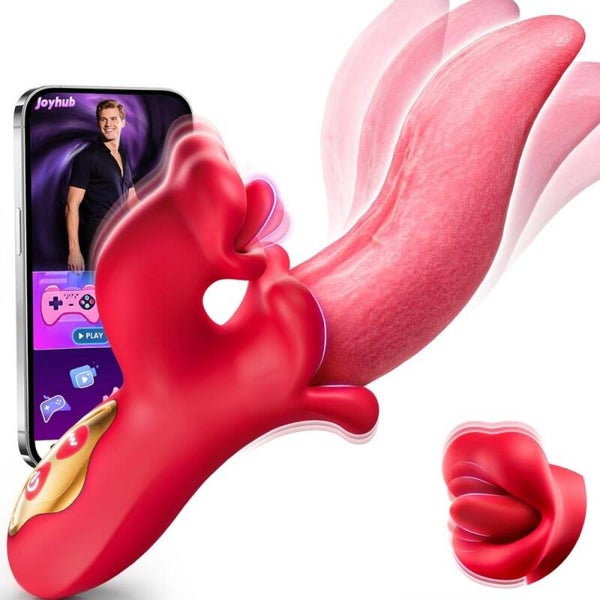 Sextoy vibromasseur à double langue contrôlé par application MMA-100
