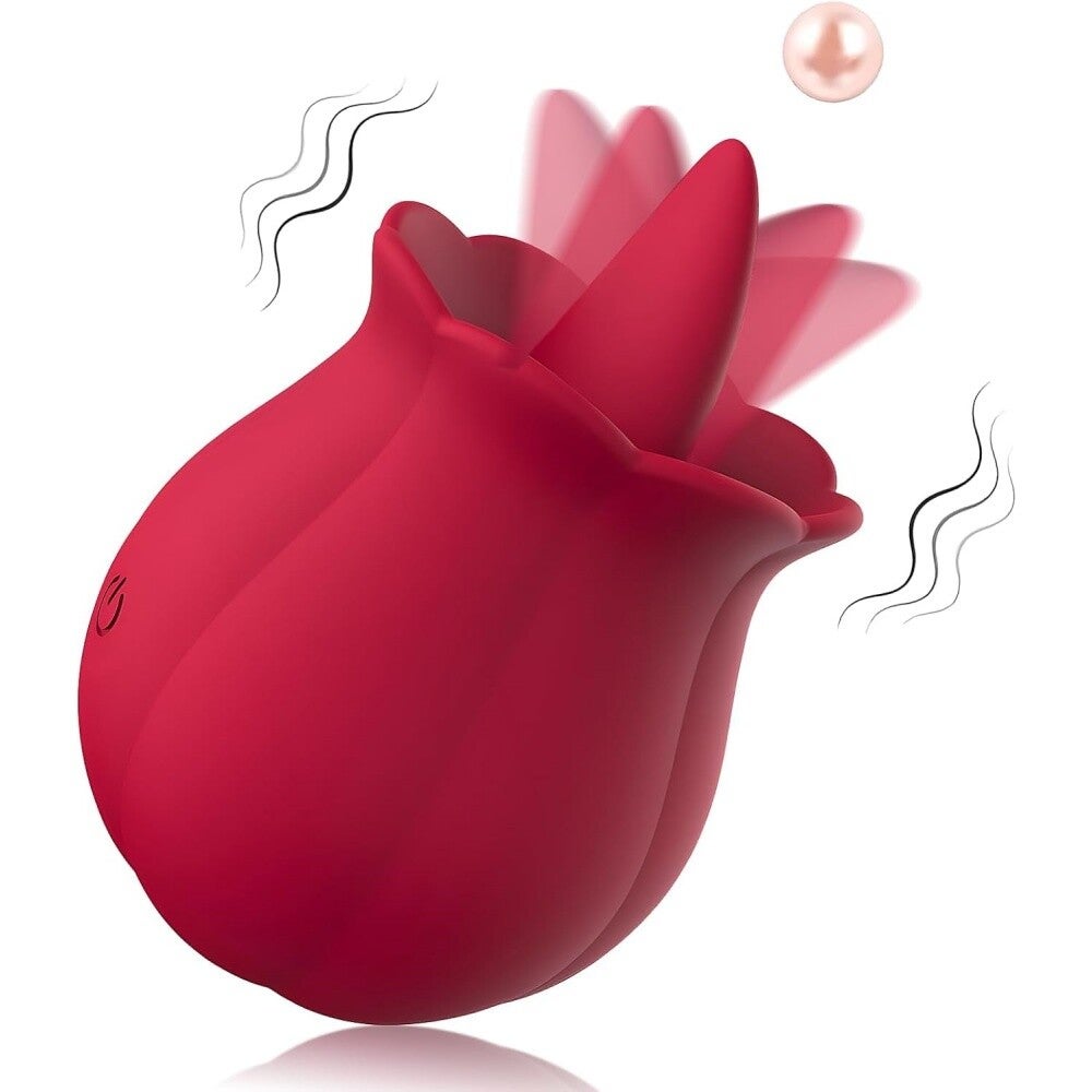 Sextoy Vibromasseur en forme de rose avec langue NST-M003