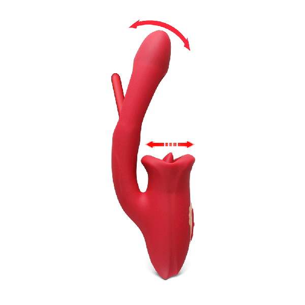 Sextoy Vibromasseur avec bouche et battements de langue RF14