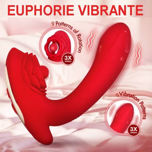Vibromasseur clitoridien et point G chauffant TQ-002