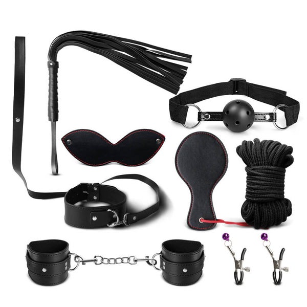Kit BDSM 8 Pièces – Coffret Complet d'Initiation TZ-8011