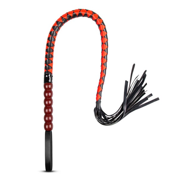 Sextoy BDSM Fouet Noir et Rouge Y62068