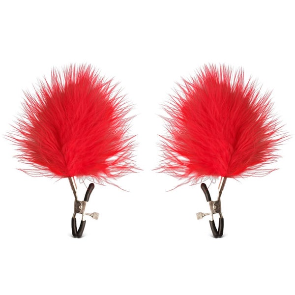 Pinces à tétons avec plume rouge Y69034