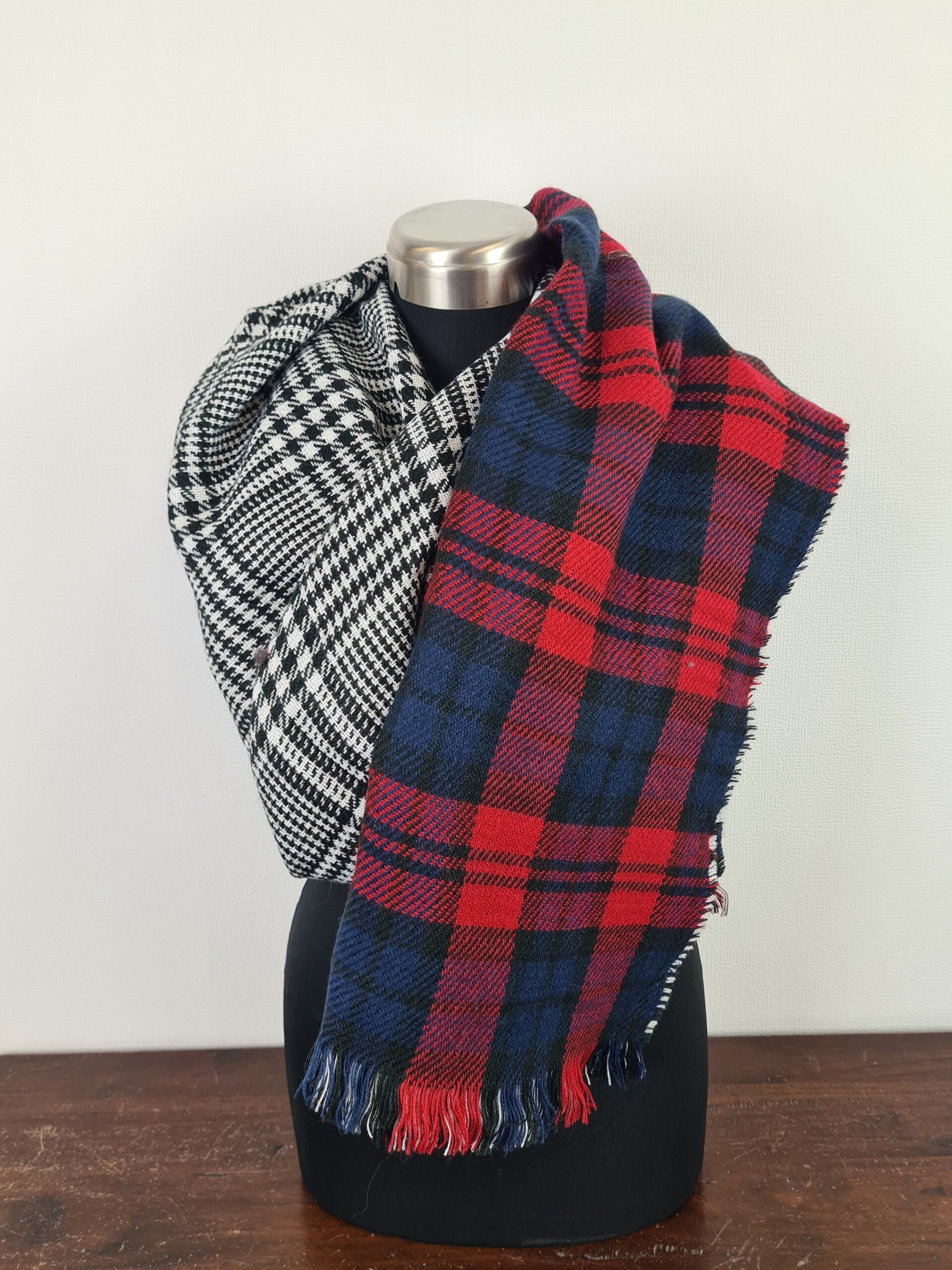 Sjaal dubbel geblokt