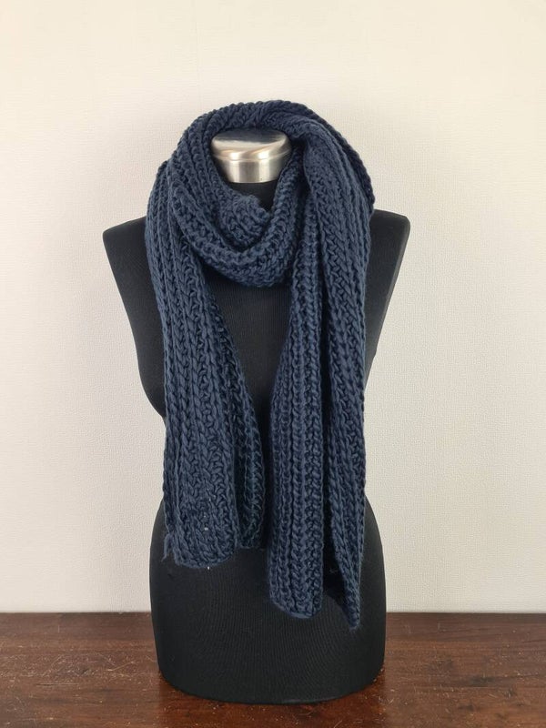 Sjaal gebreid blauw