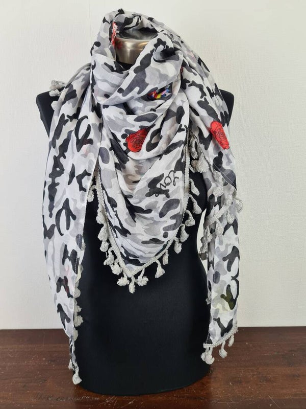 Sjaal grijs camouflage
