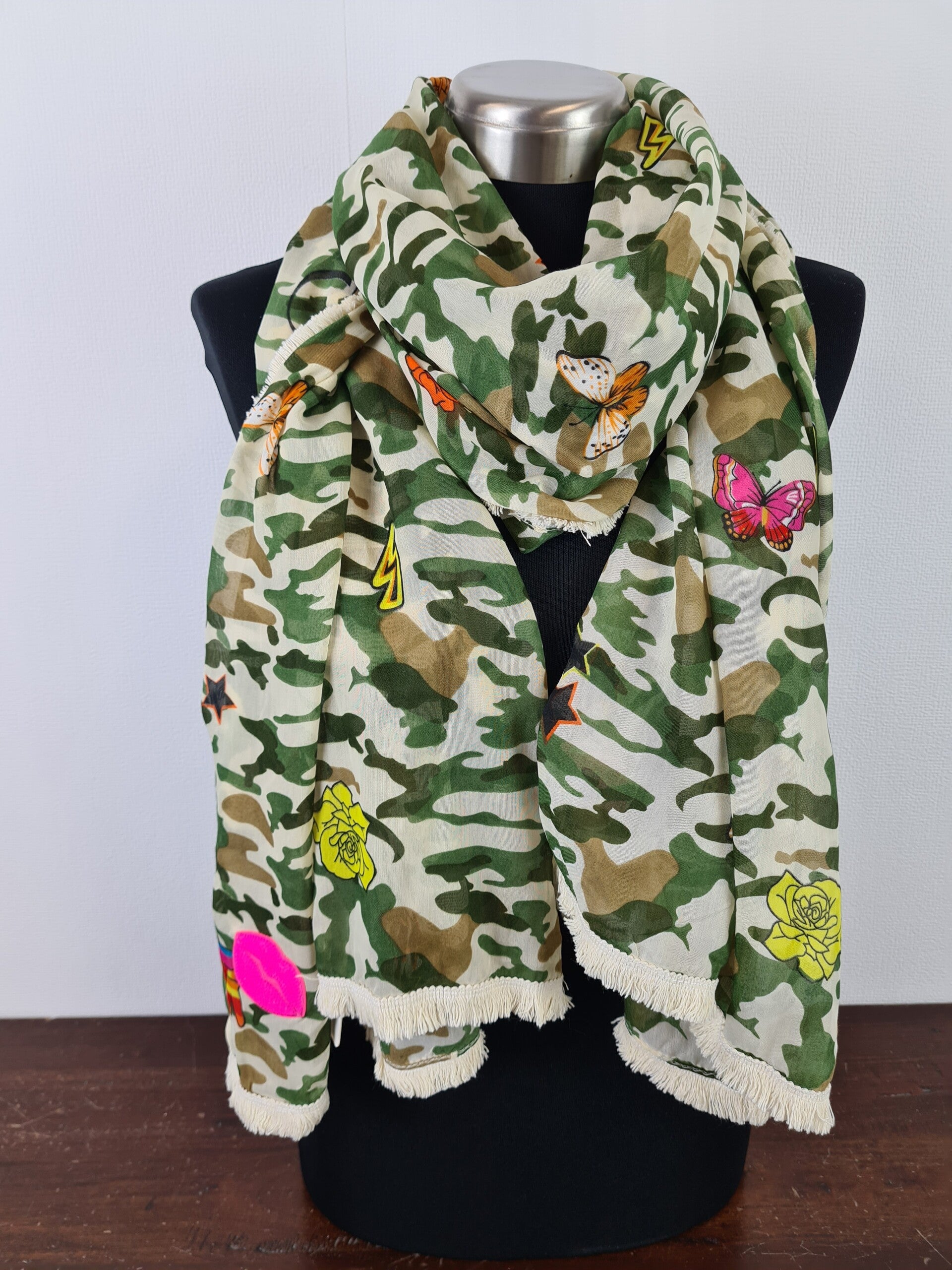 Sjaal groen camouflage