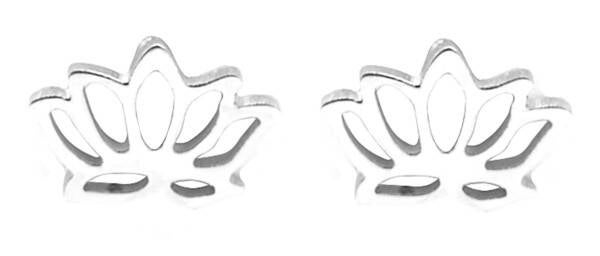 Oorbellen lotus van RVS