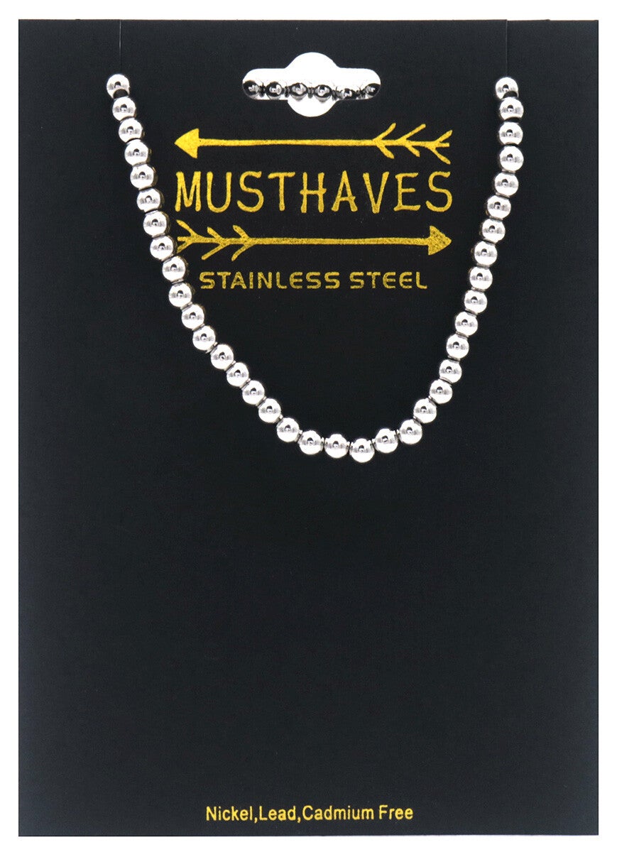 Armband balletjes 4mm van RVS