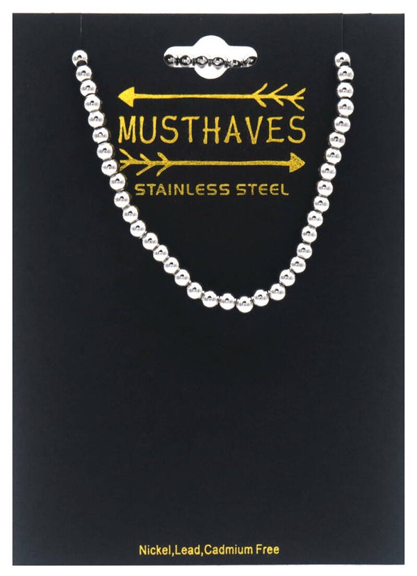 Armband balletjes 4mm van RVS