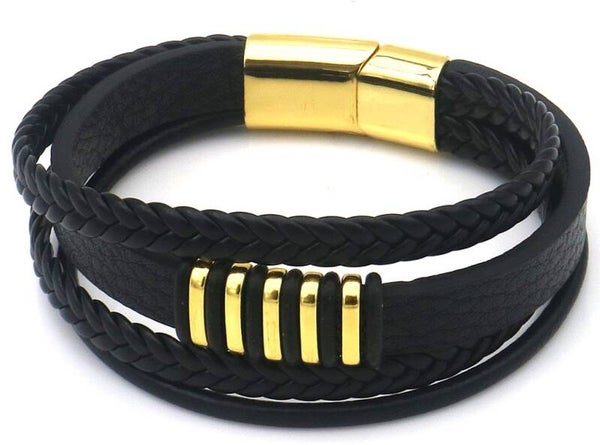 Armband zwart-goud