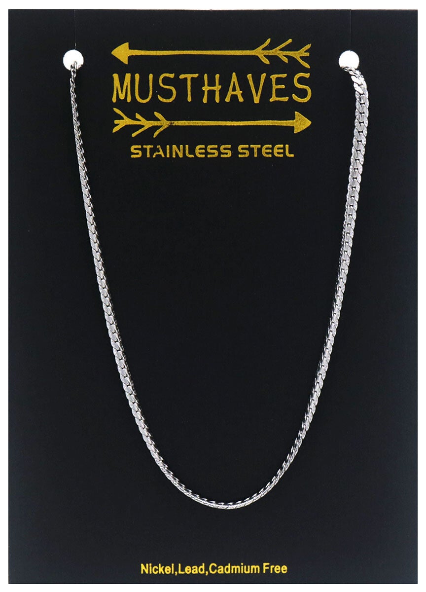 Ketting platte schakel 3mm van RVS