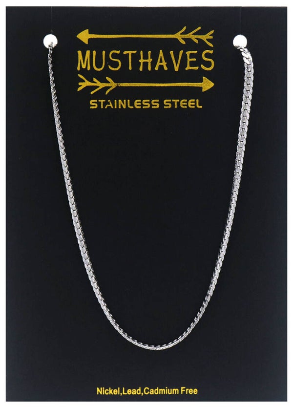 Ketting platte schakel 3mm van RVS