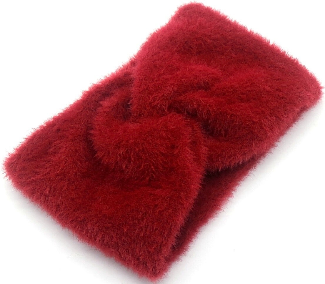 Hoofdband fluffy rood