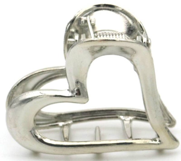 Haarklem hart klein zilver