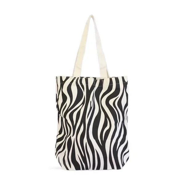 Canvas shopper zebra