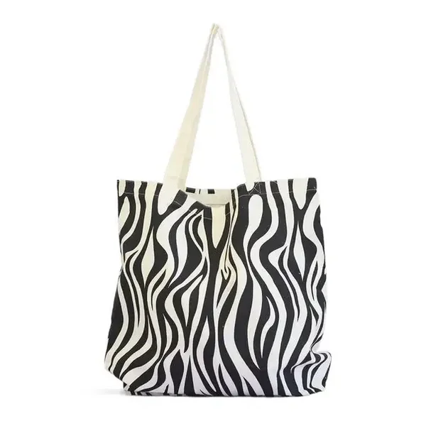 Canvas strandtas zebra