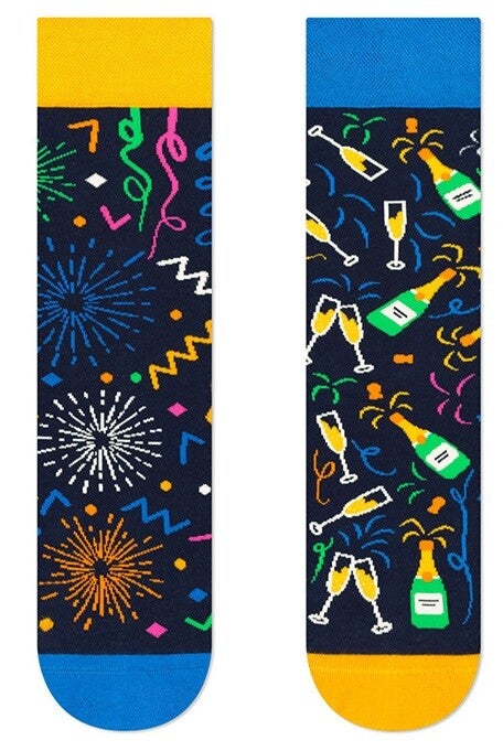 Sokken champagne en vuurwerk