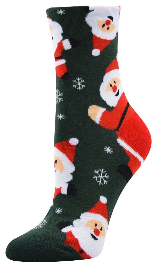 Sokken kerstman groen