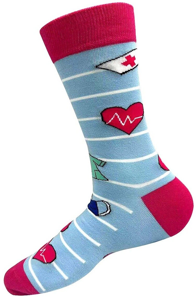 Sokken zuster blauw-roze