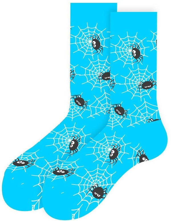 Sokken spinnen blauw