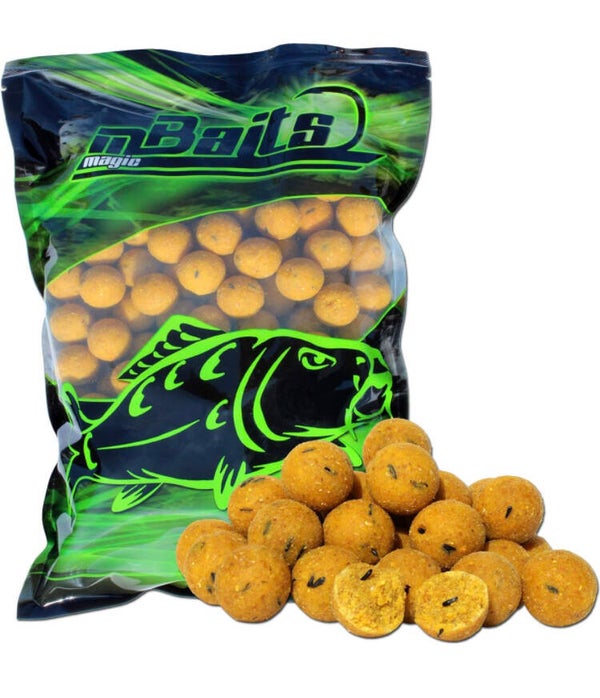 Bouillettes carnées 1kg 20mm Maïs/Monster crab/Muschel/Scopex/Tutti-frutti/Vanille